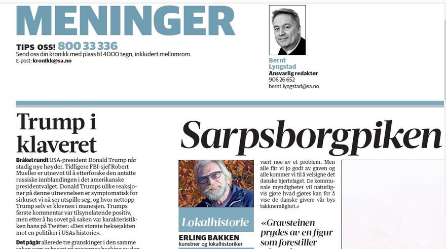 Norske bladet MENINGER skriver